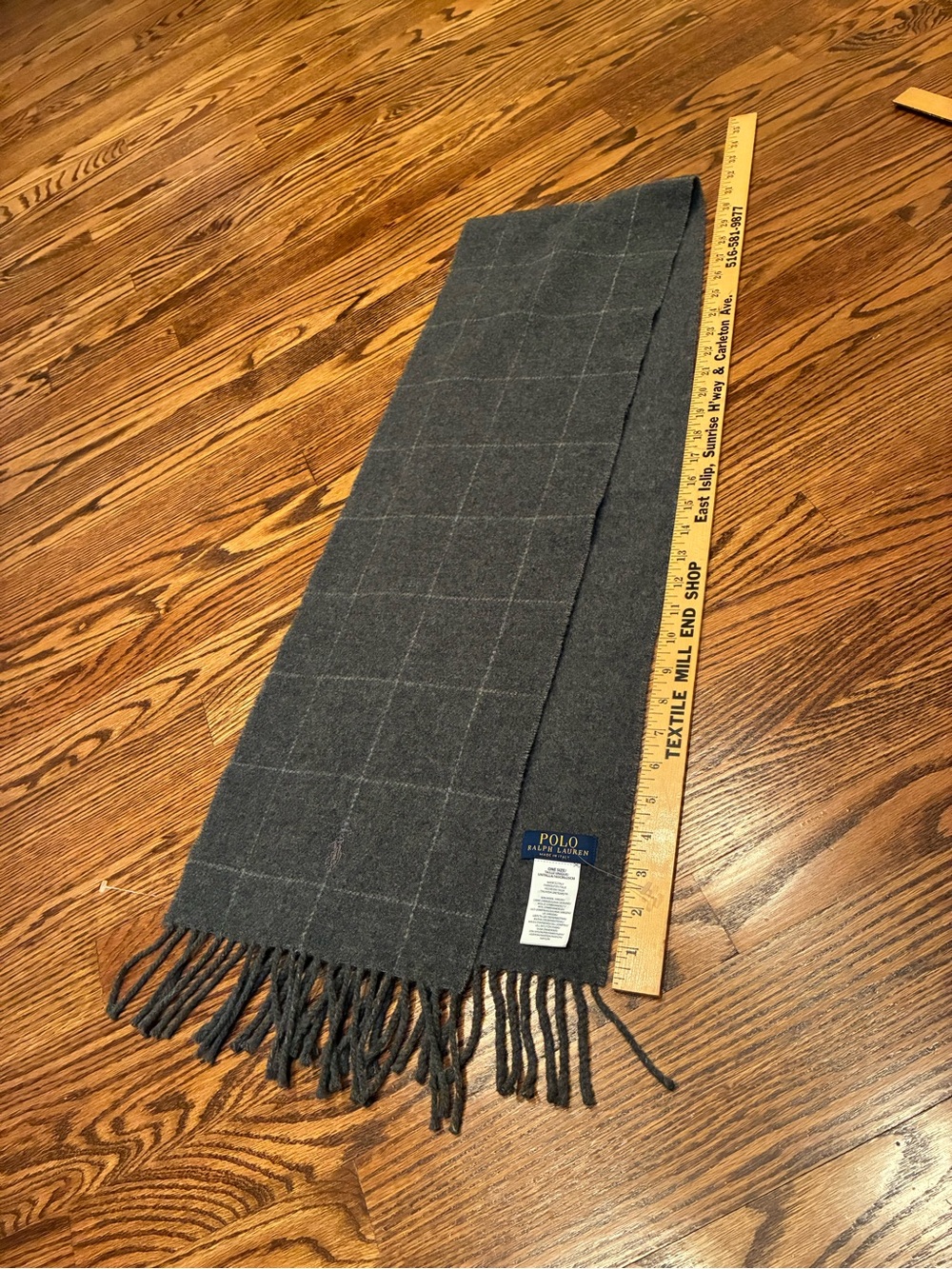 Polo by RL WOOL Charcoal Gray Windowpane